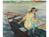 Stille Zeit – Schloss Hartmannsberg by Leo Putz, oil on canvas, sold Jun 2024