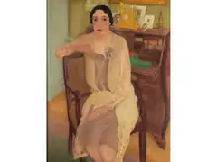 Interieur mit Vornehmer Dame by Harmen Meurs, oil on canvas, offered Sep 2019