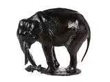 Elefant by Gustav Adolphe Hierholtz, bronze, sold Sep 2023