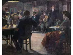 Untitled by Richard Bloos, oil on canvas, sold Sep 2023