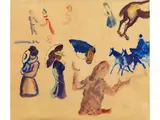 Studienblatt ii by August Macke, watercolor, sold Sep 2023