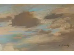 Etude de Ciel by Eugène Boudin, pastel, offered Mar 2026