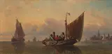 Holländische See mit Schiffen by Elias van Bommel, 1874, oil on panel, offered Dec 2021
