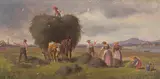 Heuernte by Ludwig Muller Cornelius, oil on panel, sold Dec 2021