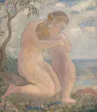 Mutter und Kind by Jens Adolf Jerichau, 1912, oil on panel, sold Dec 2021