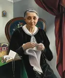 Bildnis der Vittoria Daccò by Gregorio Sciltian, oil on canvas, sold Dec 2021