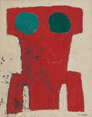 BLU-EL by Werner Graeff, 1960, oil, sold Dec 2021