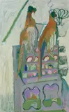 Kitchen in Rainstown.1981 by Elizabeth Cope, oil on board, offered Dec 2021