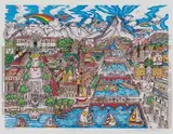 Zurich by Charles Fazzino, offset lithograph, sold Dec 2021