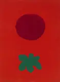 Red Ground by Adolph Gottlieb, 1967, color screenprint, sold Dec 2021