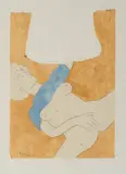Weiblicher Akt by Ernesto Tatafiore, watercolor, offered Dec 2021