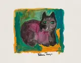 Katze by Walasse Ting, gouache, offered Dec 2021