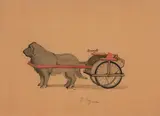 Sascha by Tomi Ungerer, watercolor, sold Dec 2021