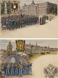 Postkartenentwürfe by Conrad Steinmann, watercolor, sold Dec 2021