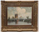 Bei Haastrecht by Gerardus Johannes Delfgaauw, oil on canvas, offered Dec 2021