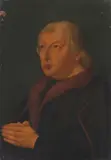 in der Art, um 1800 Porträt eines Mannes in einem Mantel mit Pelzkragen by Jan van Eyck, oil on panel, sold Dec 2021