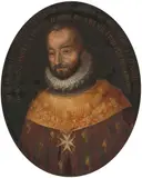 Portrait eines Ritters mit Michaelsorden und Orden vom Heiligen Geist by Frankreich, 17.Jh., oil on canvas, sold Dec 2021