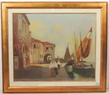 Venezianische Strassenszene by Rodolfo Paoletti, oil on canvas, offered Dec 2021