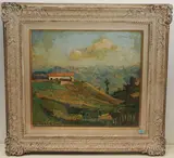 Casolare di montagna by Giulio Salti, 1955, oil on panel, sold Dec 2021