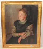 Portrait einer sitzenden Frau by Hans Sutter, 1909, oil on canvas, sold Dec 2021