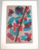 Ohne Titel by Otto Nebel, 1965, color lithograph, offered Dec 2021