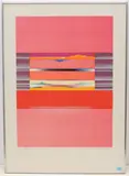 Himmelslandschaft by Tetsurō Sawada, 1975, color screenprint, sold Dec 2021