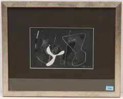 Komposition in Schwarz und Weiss by Ferdinand Springer, 1942, mixed media, sold Dec 2021