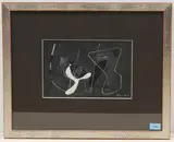 Komposition in Schwarz und Weiss by Ferdinand Springer, 1942, mixed media, sold Dec 2021