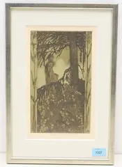Frühling by Heinrich Vogeler, etching, sold Dec 2021