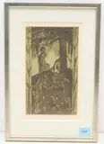 Frühling by Heinrich Vogeler, etching, sold Dec 2021