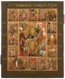 Russisch, Ende 18.Jh by Grosse Festtagsikone, tempera, offered Dec 2021