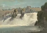 La Chûte du Rhin près de Schaffhouse by Johann Jakob Biedermann, watercolor, sold Dec 2021