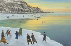 Eislauf auf dem Untersee", 1925 by Adolf Dietrich, oil on board, sold Dec 2021
