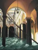 Acqua alta", 1997 by Dieter Leuenberger, acrylic, sold Dec 2021