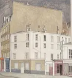 Paris, Rue de la Tour d'Auvergne/rue Milton by Andreas His, 1981, oil, sold Dec 2021