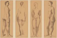 Frauenakte by Hermann Pieper, pencil, offered Dec 2021