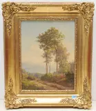 Environs de Céligny by Jean Philippe George, oil on paper, offered Dec 2021