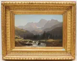 Engstlenalp, Kandertal by Auguste Veillon, oil on panel, sold Dec 2021