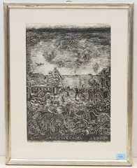 Zum Jahreswechsel by Ignaz Epper, woodcut, offered Dec 2021