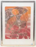 Bacchanale by Hans Erni, 1984, color lithograph, sold Dec 2021