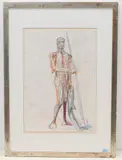 Stehender Akt by Max Gubler, oil, sold Dec 2021