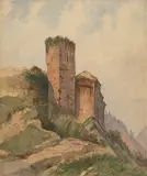 zugeschrieben Burgruine by Ferdinand Hodler, watercolor, sold Dec 2021
