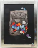 Fischernetz by Rudolf Mirer, 1992, color lithograph, sold Dec 2021