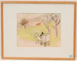Strasse in Höngg by Ernst Morgenthaler, 1942, watercolor, sold Dec 2021