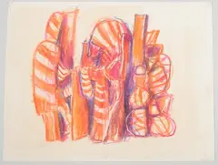 Ohne Titel by Wilfrid Moser, 1971, oil, sold Dec 2021