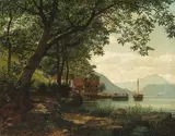 Die Treib am Vierwaldstättersee by Franz Pauly, 1863, oil on canvas, offered Sep 2021