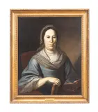 Portrait of Mrs. Peregine Frisby by Charles Willson Peale, oil on canvas portrait, sold Nov 2023