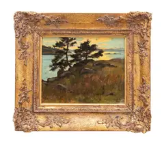 Near Monterey by Willard Metcalf, 1881, oil on canvas, sold Nov 2023