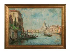 The Grand Canal by George Loftus Noyes, oil on canvas, sold Nov 2023