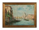 The Grand Canal by George Loftus Noyes, oil on canvas, sold Nov 2023